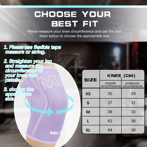 MKAS pelindung lutut basket olahraga, pendukung lutut <span class=keywords><strong>Neoprene</strong></span> angkat beban elastis kompresi multiwarna, basket olahraga - Product Image 2