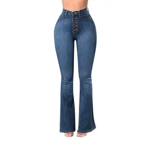 Grosir Jins Denim Wanita Pinggang Tinggi/Jeans Kurus Wanita untuk Wanita/Celana Jins Wanita