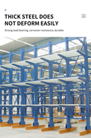 Étagère cantilever en acier réglable robuste pour entrepôt, pour le stockage de marchandises et d'équipements