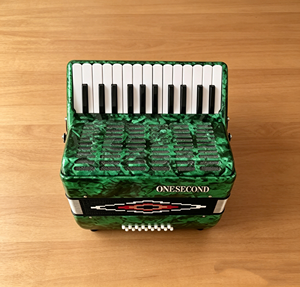 Fisarmonica a <span class=keywords><strong>16</strong></span> Bassi e 25 <span class=keywords><strong>Tasti</strong></span> Verde per Bambini e Principianti, Strumento Musicale - Product Image 4
