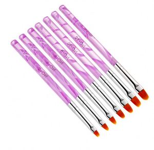 Pinceau professionnel pour nail art en nylon pour ongles en acrylique, gel UV, peinture et construction – Outil de manucure pour salon - Product Image 1