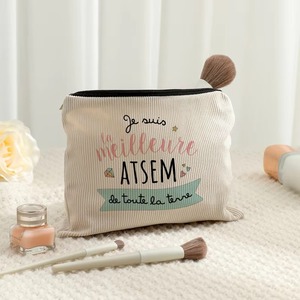 <span class=keywords><strong>Sac</strong></span> de maquillage en velours côtelé avec impression « Merci » de French Atsem, pochette de rangement pour cosmétiques, cadeau pour les enseignants et les aidants - Product Image 2