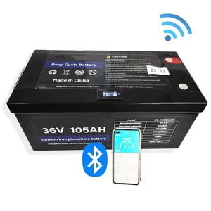 批发12V 50AH-400AH Lifepo4蓝牙IP65防水太阳能电池深循环锂离子包可充电 - Product Image 4