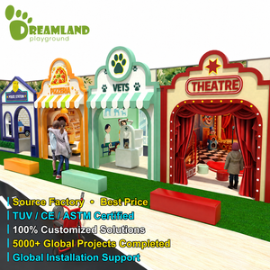 Equipo de Juegos Infantiles Personalizado para Interiores, con Temática de Ciudad, Pizzería, Clínica Veterinaria y Teatro, para FEC - Product Image 1