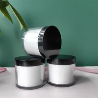 15g 20g 30g 50g 200g 1oz pots de crème en poudre acrylique PS en plastique cosmétique blanc avec couvercles en PP noir