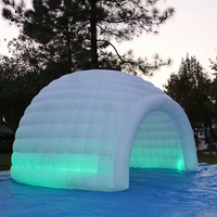 Tente Igloo de haute qualité, tente dôme gonflable, fête disco en plein air, boîte de nuit portable, maison de mariage musicale avec lumière LED