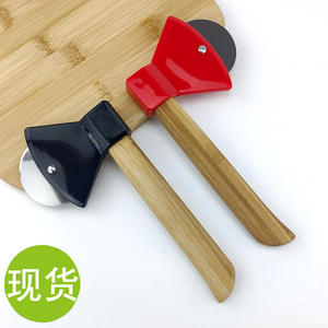 Stainless Steel <b>Pizza</b> Cutter With Bamboo Handle Axe Shape Non Slip For Slicing <b>Pizzas</b> Flatbreads Kitchen Baking <b>Tool</b> - Product Image 5