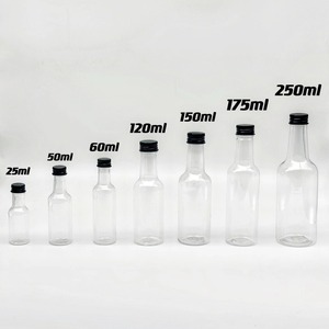 Pet Small <b>Empty</b> <b>Bottles</b> 175ml With Aluminum Caps For <b>Wine</b> Beverages And Drinks Reusable General Packaging - Product Image 1