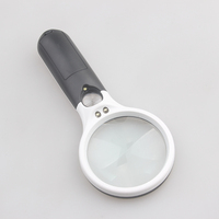 High Quality 75mm LED Illuminated Handheld Inspection Magnifier with LED Display Screen ABS Material for Reading