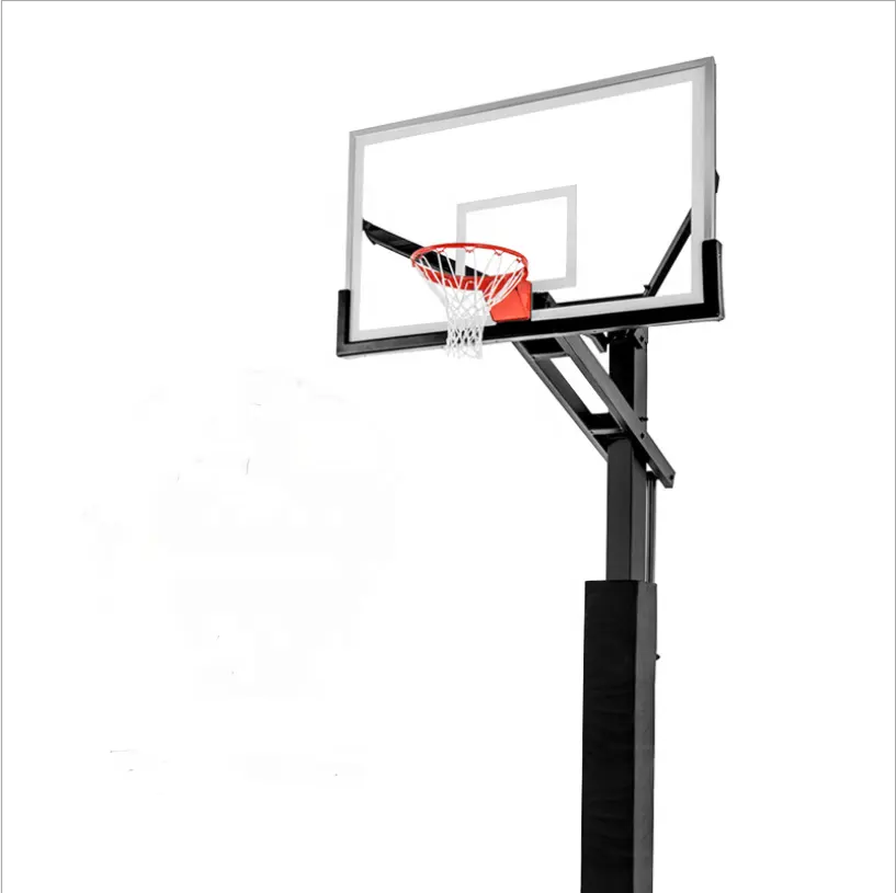 TOPIND fixed inground basketball stand adult outdoor adjustable height basketball hoop