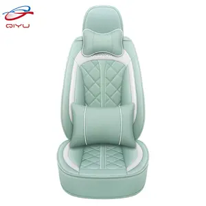 QIYU Factory Luxury PU Leather Car Seat Cover Breathable Non-slip Four-season Universal Protector Only 1 Front Seat Cover