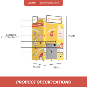 Photomaton JLJDSLR, kiosque fermé, appareil <span class=keywords><strong>photo</strong></span> professionnel, imprimante, machine à photos instantanées, photomaton rétro pour fête, mariage - Product Image 4