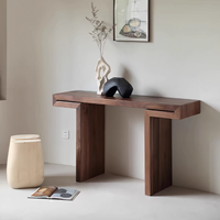 Table console d'entrée au design classique italien, minimaliste et moderne, table murale à tête plate pour couloir d'entrée dans le salon