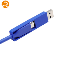 Cable USB3.0/USB-C blindado 2 en 1 de alta velocidad 5Gbps ROMTRONIC, longitud personalizada para PC, robots y dispositivos médicos, mercado estadounidense/europeo