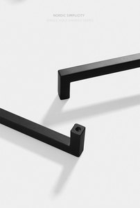 모던 매트 블랙 도어 풀 핸들 슬라이딩 옷장 및 팬트리 캐비닛용 - Product Image 4