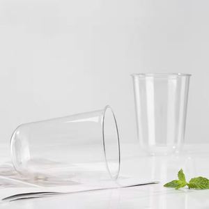 Gobelets en plastique jetables transparents personnalisés en forme de U de 89 mm avec couvercle pour boissons froides 10-24 oz Jus et Tequila - Product Image 6