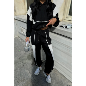 Conjunto Deportivo Negro Simple de 340 g/m², Transpirable, Unisex, Ropa Casual - Product Image 5