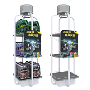 YX 디지털 단면 금속 브래킷 진열대 슈퍼마켓 부티크 회전 기능을위한 현대 휴대용 철제 랙 - Product Image 3