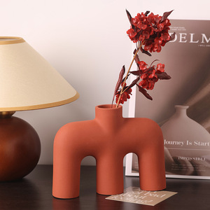 <span class=keywords><strong>Vase</strong></span> <span class=keywords><strong>en</strong></span> céramique et <span class=keywords><strong>porcelaine</strong></span> fait main Tonfo, nouveau design moderne, écologique, base antidérapante, cuite à haute température, <span class=keywords><strong>en</strong></span> forme de tube - Product Image 5