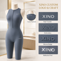 Combinaison de yoga sans manches pour femme, col montant, fermeture éclair sur le devant, tenue d'entraînement une pièce, fabrication OEM/ODM sur mesure avec marque privée