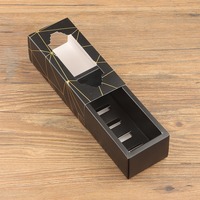Boîte à macarons créative en carton blanc bronzant transparent pour emballage de biscuits au chocolat Stock rigide de qualité alimentaire gratuit