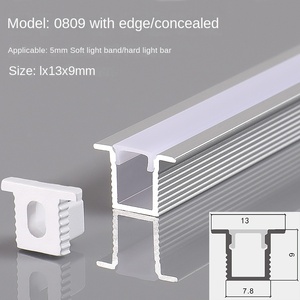 Profilé en aluminium industriel LED Strip Channel System Plaster Trimless White Covers Encastré Housing Track Extrusion Heatsink - Product Image 2