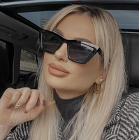 Lunettes de soleil œil de chat rétro tendance 2026 pour femme, monture carrée, protection UV 2024
