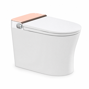 WC intelligent monobloc avec bidet à chasse automatique, siège chauffant, télécommande, commande vocale, sans réservoir, siphon en P, à poser au sol - Product Image 1