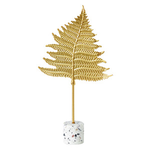 Ornamenti in Metallo Dorato a Forma di Foglia di Banana, Decorazione da Tavolo, Scultura in Metallo, Arte Nordica di Lusso, Accessori per Casa e Ufficio - Product Image 2