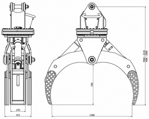 Garra Giratoria GT para Demolición y Manipulación de Tuberías para Excavadoras de 6T-50 Toneladas, Certificada ISO9001 - Product Image 6