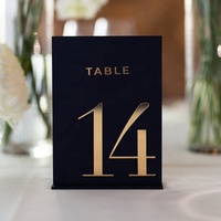 Numéros de table en acrylique noir mat 3D centres de mariage et décorations de table cartes de place et numéros de table pour réception de mariage
