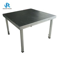 Scène modulaire portable en aluminium avec installation rapide, 4 pieds, pour événements en plein air