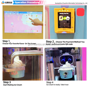 Fully Automatic Commercial <strong>Soft</strong> <strong>Ice</strong> <strong>Cream</strong> <strong>Machine</strong> 3 Flavors Self-Service Robot Vending 110/220V Compatibility 1 Year Warranty - Product Image 4