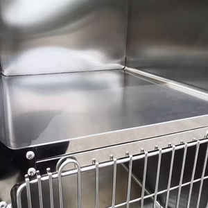 En iyi fiyat Pujia Pet kafesleri köpek kulübesi 3 katmanlı 6 kapılar veteriner kedi köpek kafesleri Metal tekerlekler ile Kennels - Product Image 3