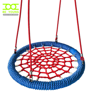 Siège de jeux d'extérieur pour enfants, nid d'oiseau, grand rond, sûr, avec corde, pour jardin, cour, bonne qualité, 1 pièce - Product Image 1