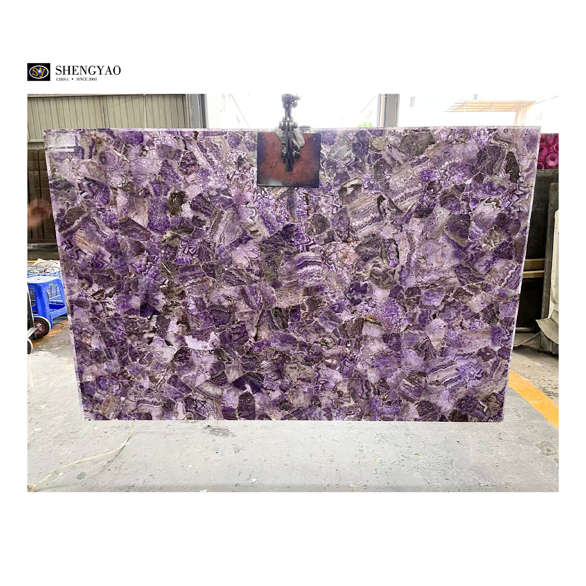 Pic Rétro Déco Argent Avec Pierre Facette Mauve Améthyste - Modèle 367, Occasion