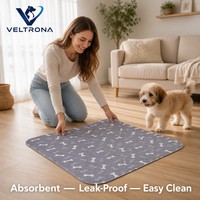 Tapis d'entraînement matelassé absorbant pour animaux de compagnie, motif os, anti-fuite, coins arrondis, plusieurs tailles de 30x30 à 80x90 cm