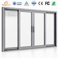 Porte coulissante en alliage d'aluminium à rupture de pont thermique haute performance, isolation phonique et thermique, étanche, certifiée AS2047, pour chambre à coucher