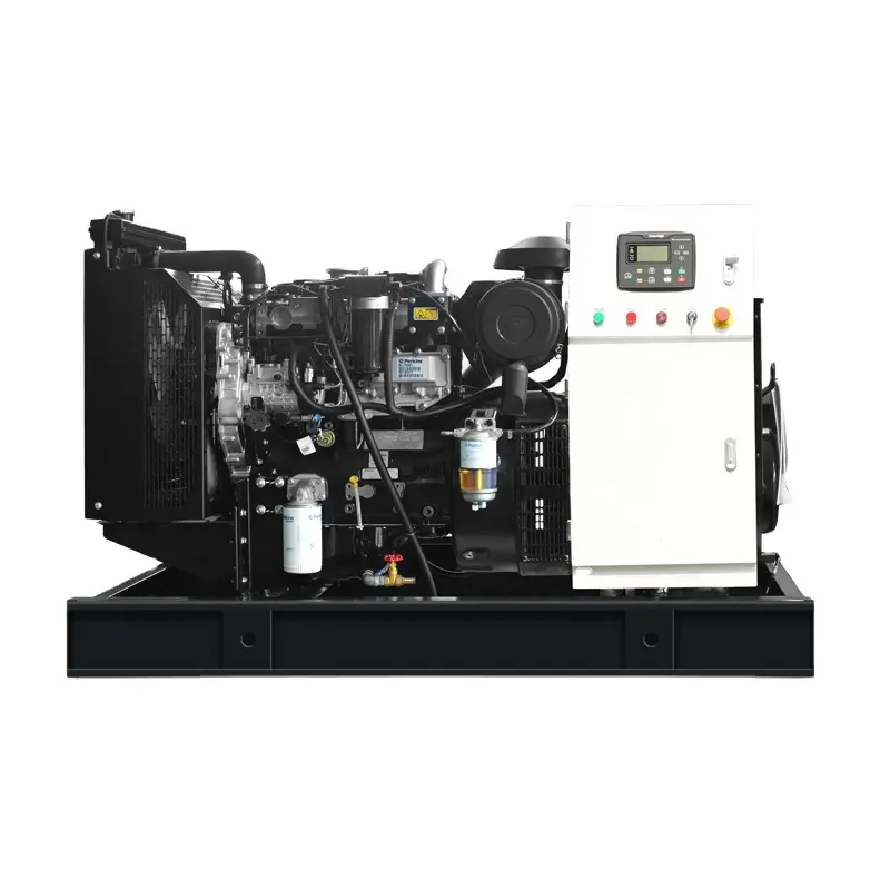 Generator portabel tanaman daya listrik merek Uk, 20kw 30kw 40kw 50 kw generator senyap diesel 50 kw dengan UK-Perkins untuk dijual