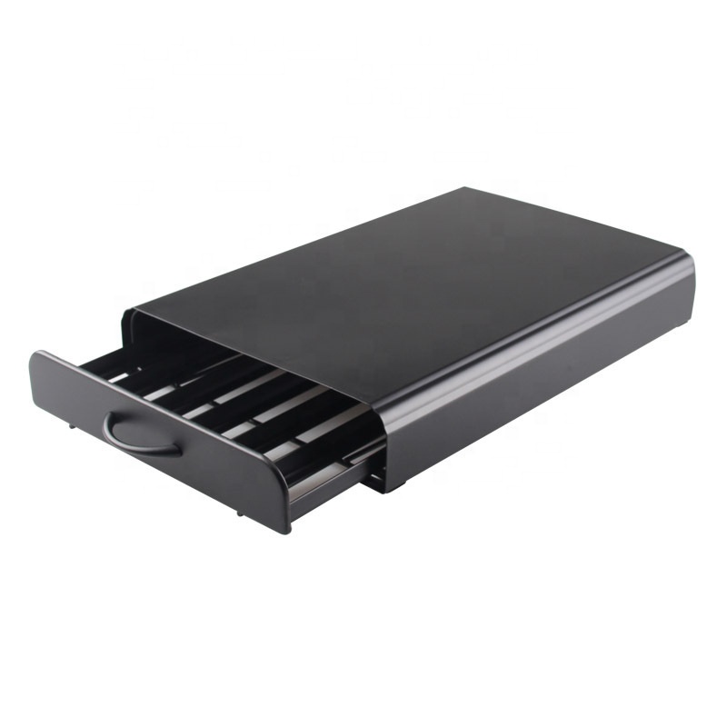 Organizer Per Cialde Caffè In Metallo SYSYLY | 30-40 Capsule, Compatibile Dolce Gusto, Nespresso, Vertuo, Lavazza, Inserito Per Cassetto