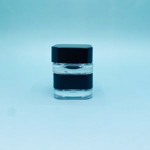 Bocaux carrés en verre épais de 5 ml avec couvercles noirs anti-enfants, pour le stockage de cire ou d'huile, mini-conteneur anti-enfants. - Product Image 4