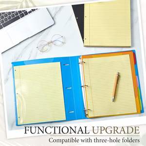 Cuaderno Espiral Económico de Fábrica, Perforado con 3 Orificios, Amarillo, con Rayas Legales, 50 Hojas, Cubierta de Cartón Duro, Encuadernado con Alambre, Bloc de Notas de Regalo - Product Image 4