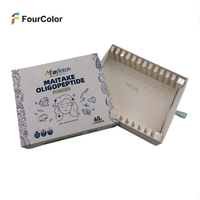 Boîte cadeau rigide carrée haut de gamme en papier couché mat personnalisé avec couvercle et insert à fente pour base, idéale pour l'emballage alimentaire fonctionnel