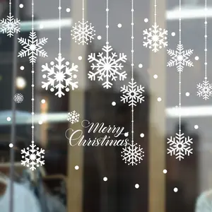بسيطة تصميم ملصقات جدار عيد الميلاد الثلوج المعيشة غرفة عنبر شركة الروضة متجر زجاج النافذة ملصقات جدار الديكور