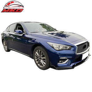Pour Infiniti Q50 2018-2024, lèvre de pare-chocs avant noir brillant, séparateur de spoiler, PP 3 pièces, kit carrosserie de haute qualité - Product Image 2