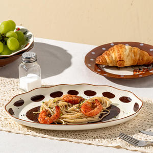 Juego de Platos de Cerámica Pintados a Mano con Tema de Conejito de Pascua, Vajilla de Porcelana <span class=keywords><strong>para</strong></span> <span class=keywords><strong>Regalo</strong></span> - Product Image 2