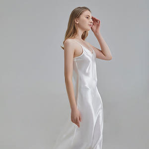 22 Momme 100% pijamas de seda de morera pura para mujer, vestido sencillo elegante, vestidos de seda de grado 6A - Product Image 2