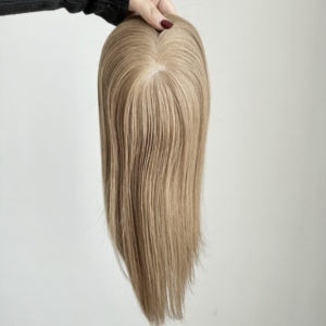 5.5*6.5 Mono Womens Hairpieces Real Hair Wigs for Thinning Hair Female <b>Toupee</b> for Women Natural Color 130% Density #6 - Product Image 2