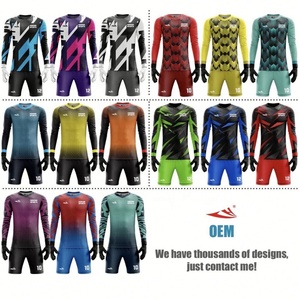 <span class=keywords><strong>Camiseta</strong></span> de <span class=keywords><strong>Portero</strong></span> para Hombre, Uniforme de Fútbol con Protección, Personalizable por Sublimación - Product Image 3
