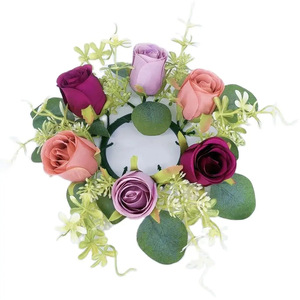 Lot de fleurs de mariage en soie bon marché <span class=keywords><strong>Bouquet</strong></span> de fleurs artificielles de <span class=keywords><strong>mariée</strong></span> Rose Fleur de la main pour mariage - Product Image 2